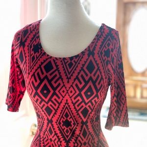 Red and Black bandage dress